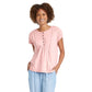 KNOX ROSE Womens Tops S / Pink KNOX ROSE - Short sleeve Henley blouse