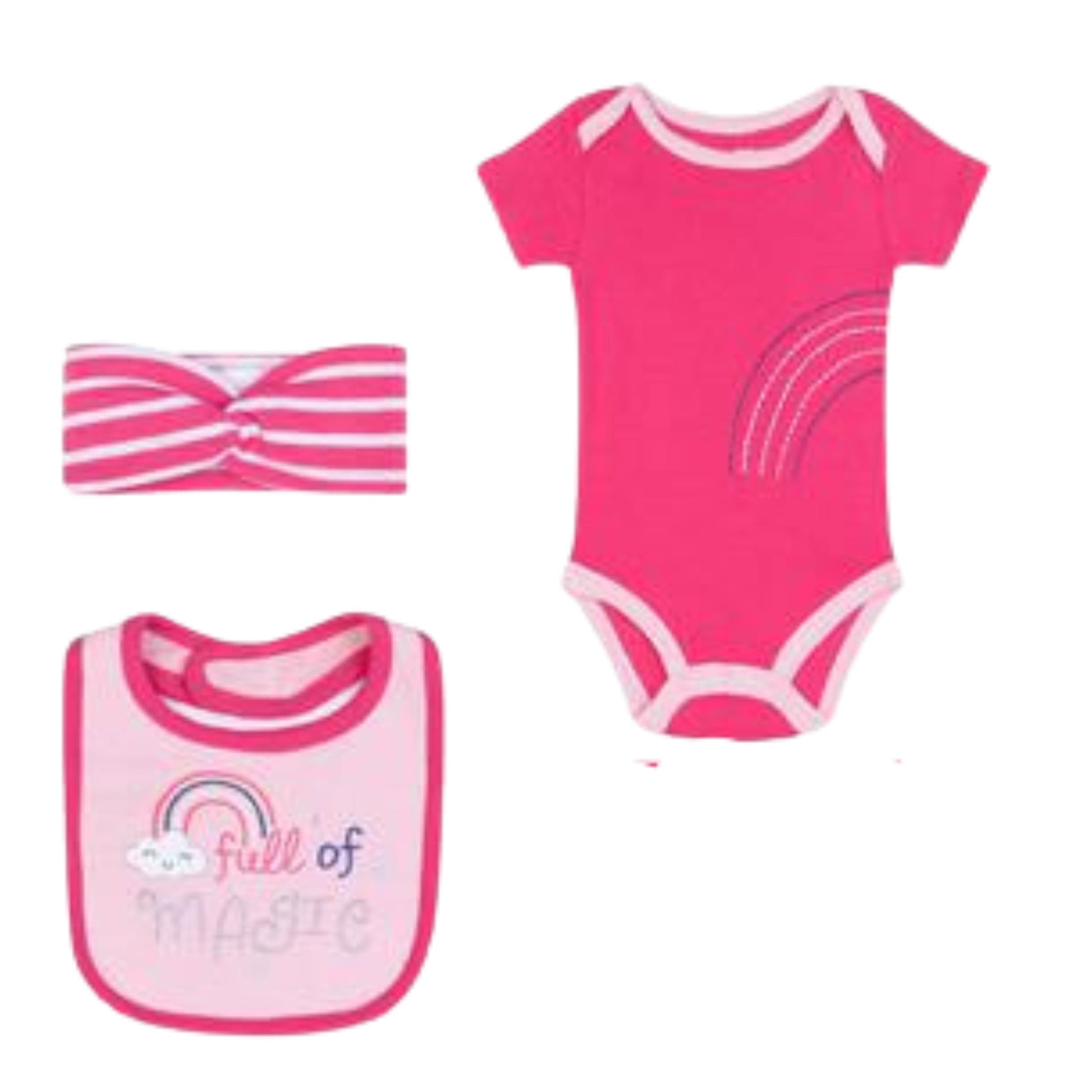 KOALA BABY Baby Girl New Born / Pink KOALA BABY - BABY - Rainbow Newborn 3 Piece Set