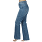 LADIGO REIN Womens Bottoms L / Blue LADIGO REIN - Stretch Flare Denim