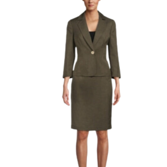 LE SUIT Womens Jackets M / Green LE SUIT - One Button Blazer