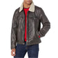 LEVI'S mens jacket L / Black LEVI'S -  Buffed Cow Sherpa Trucker Faux Leather Jacket