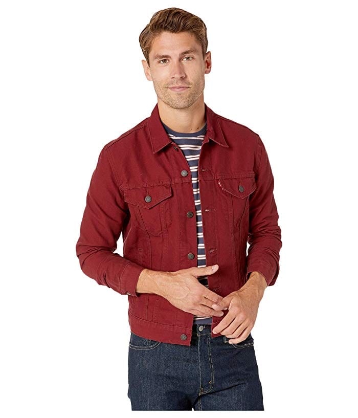 LEVI'S Mens Jackets XL / Burgundy LEVI'S - Button Down Denim Jacket