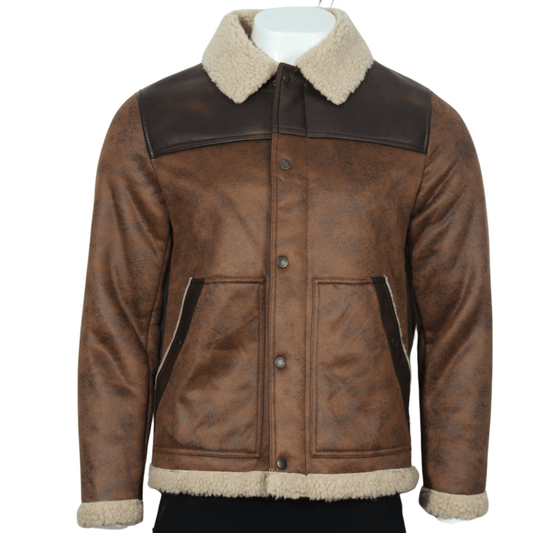 LEVI'S Mens Jackets S / Brown LEVI'S - Faux fur Jacket