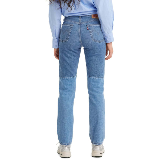 LEVI'S Womens Bottoms L / Blue / 30 LEVI'S - Pieced Lightly Dipped denim