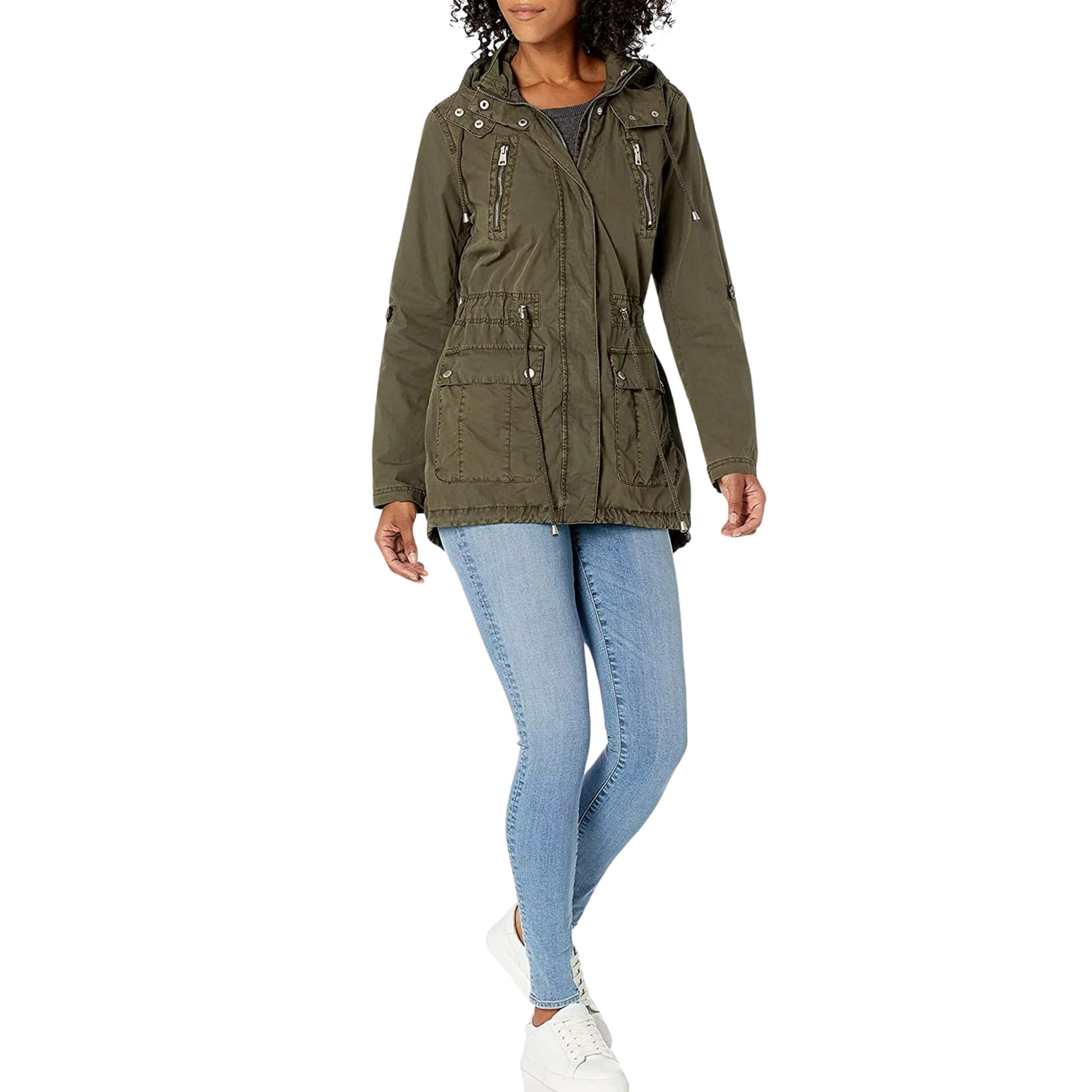 LEVI'S Womens Jackets LEVI'S -  Cotton Hooded Anorak Jacket