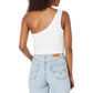 LEVI'S Womens Tops XS / White LEVI'S - One Shoulder Logo top