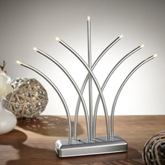 LIGHT ZONE Home Decoration & Accessories Silver LIGHT ZONE - Fan shaped battery light decoration