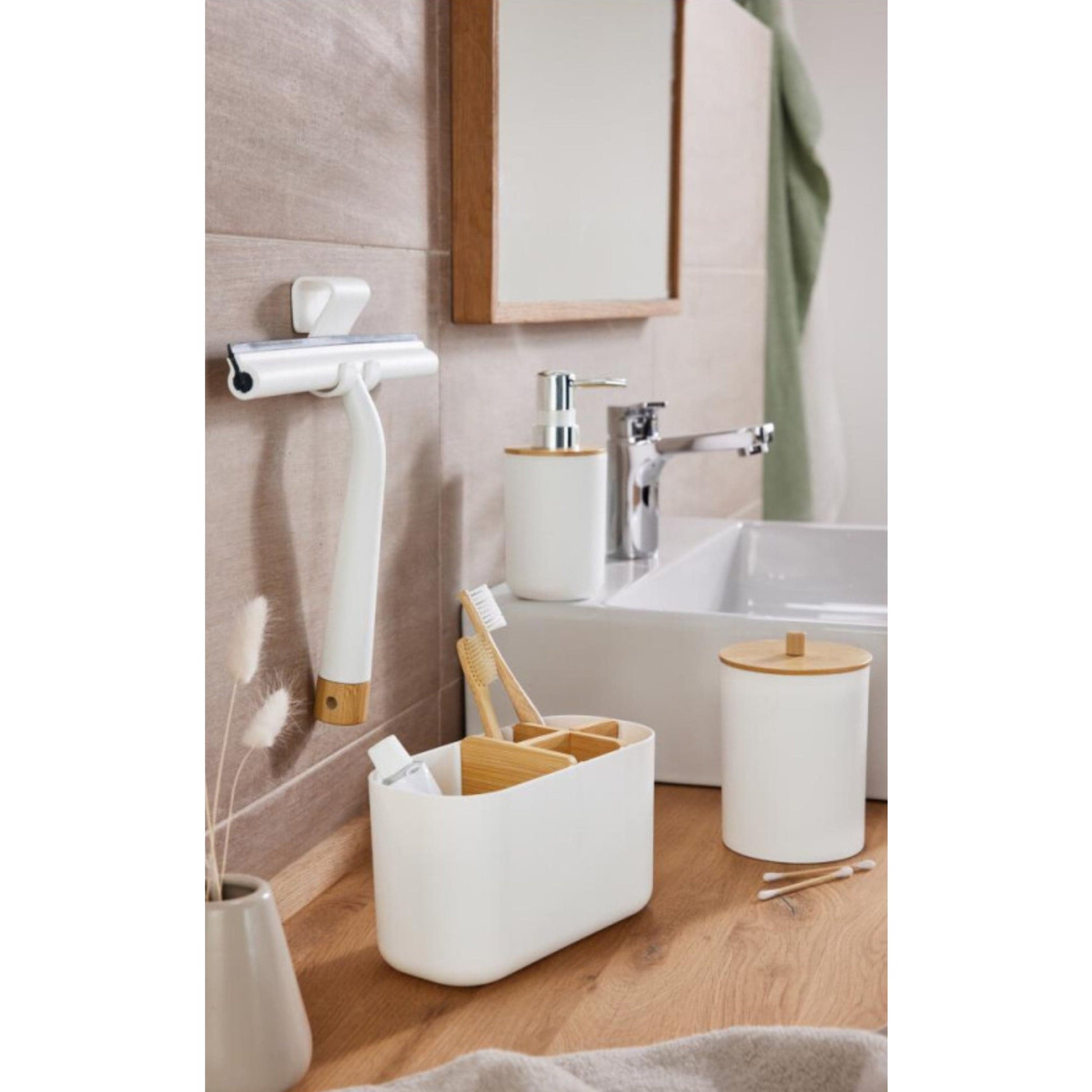 LIVARNO Bath Accessories White LIVARNO - Bathroom bamboo organiser