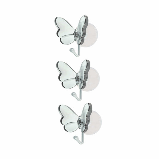 LIVARNO Bath Accessories Clear LIVARNO - Butterfly bathroom hook 3 piece set