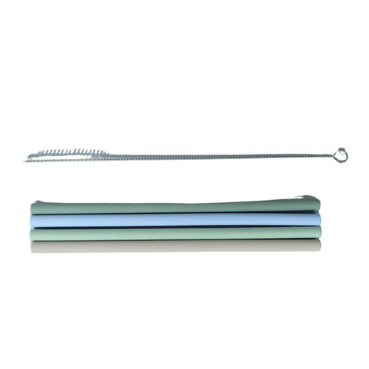 LIVARNO Kitchenware Multi-Color LIVARNO - 4 Silicone straws and brush set