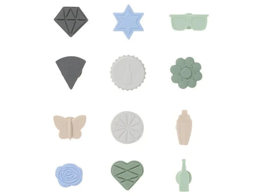 LIVARNO Kitchenware Multi-Color LIVARNO - Silicone glass marking stickers