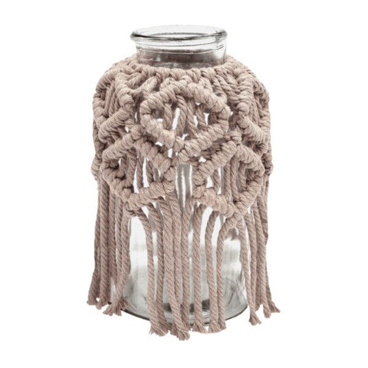LIVING ART Home Decoration & Accessories Beige LIVING ART - Macramé Lantern/Vase