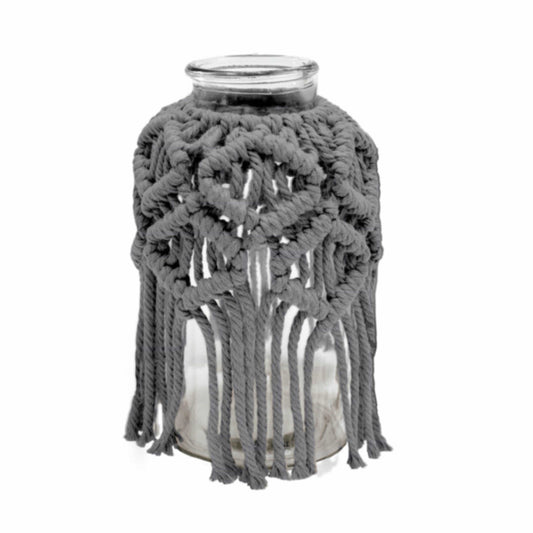 LIVING ART Home Decoration & Accessories Grey LIVING ART - Macramé Lantern/Vase