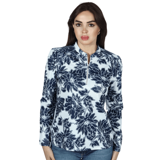LIZ CLAIBORNE Womens Tops S / Multi-Color LIZ CLAIBORNE - All Over Floral Blouse