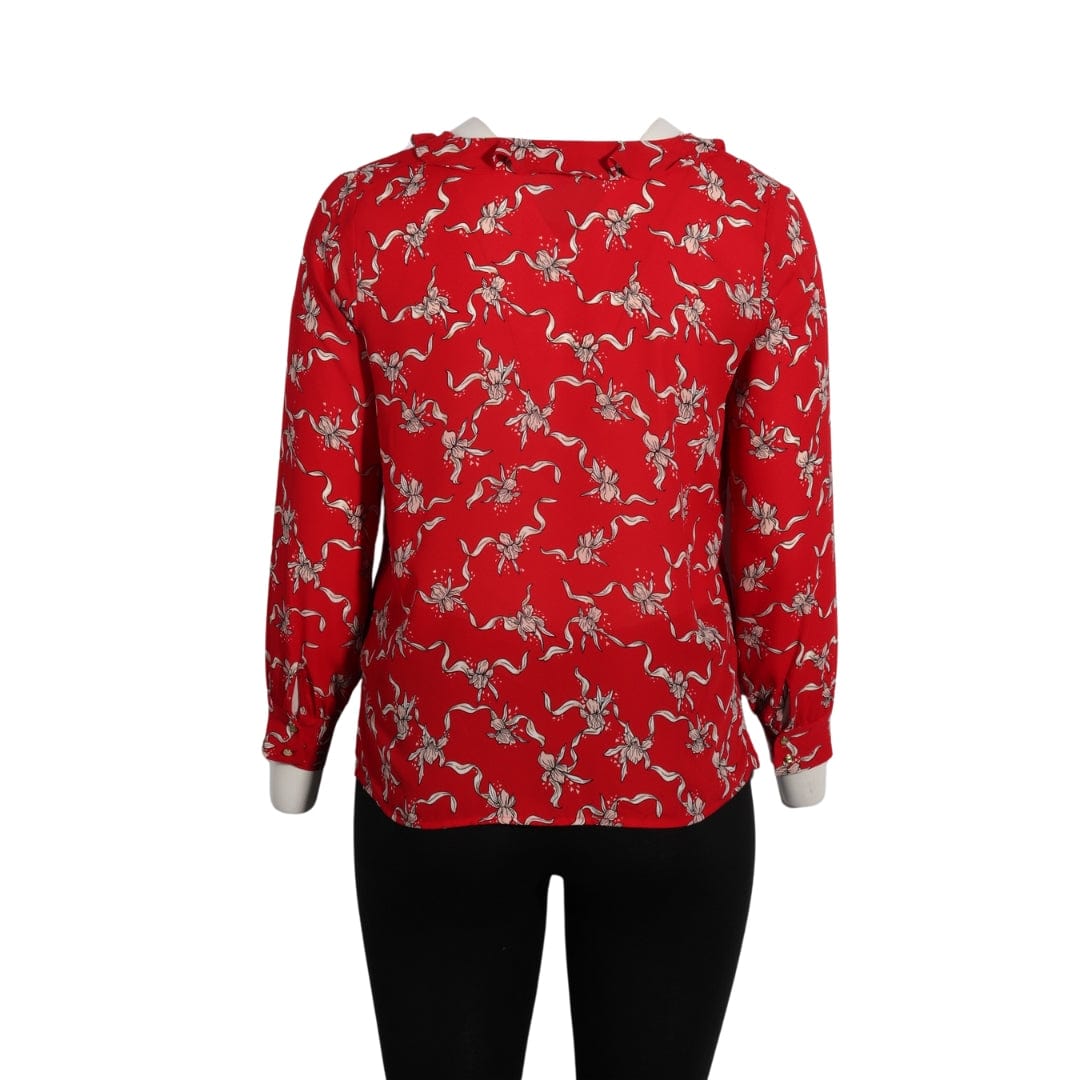 LIZ CLAIBORNE Womens Tops LIZ CLAIBORNE - Floral Long Sleeve Blouse