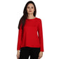 LIZ CLAIBORNE Womens Tops XS / Red LIZ CLAIBORNE - Round Neck Blouse