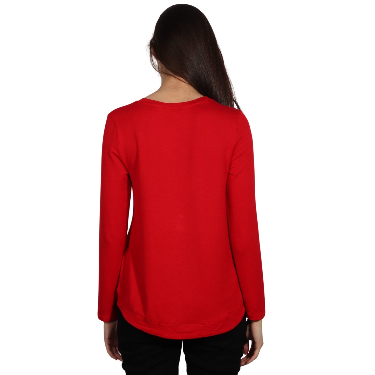 LIZ CLAIBORNE Womens Tops XS / Red LIZ CLAIBORNE - Round Neck Blouse