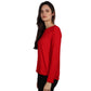 LIZ CLAIBORNE Womens Tops XS / Red LIZ CLAIBORNE - Round Neck Blouse