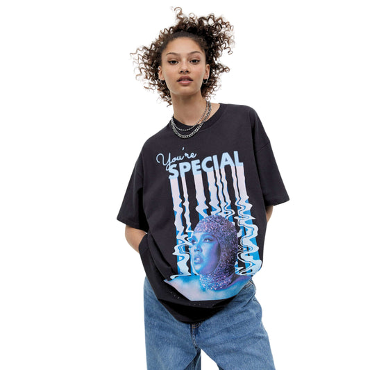 LIZZO Womens Tops XS / Grey LIZZO - Pull Over T-Shirt