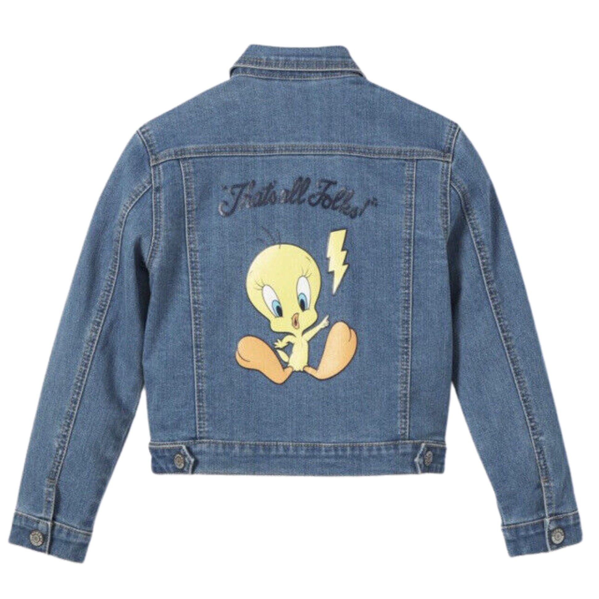 LOONEY TUNES Girls Jackets XL / Blue LOONEY TUNES  - Tweety Bird Denim Jacket