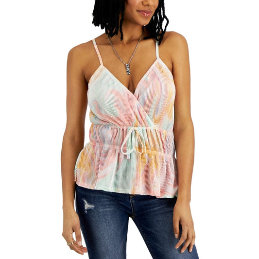 LOVE FIRE Womens Tops XS / Multi-Color LOVE FIRE - Pleated Sleeveless Tank Top