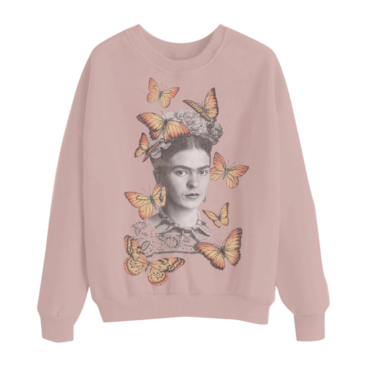 LOVE TRIBE Womens Tops XS / Pink LOVE TRIBE - Frida Graphic Print Sweatshirt