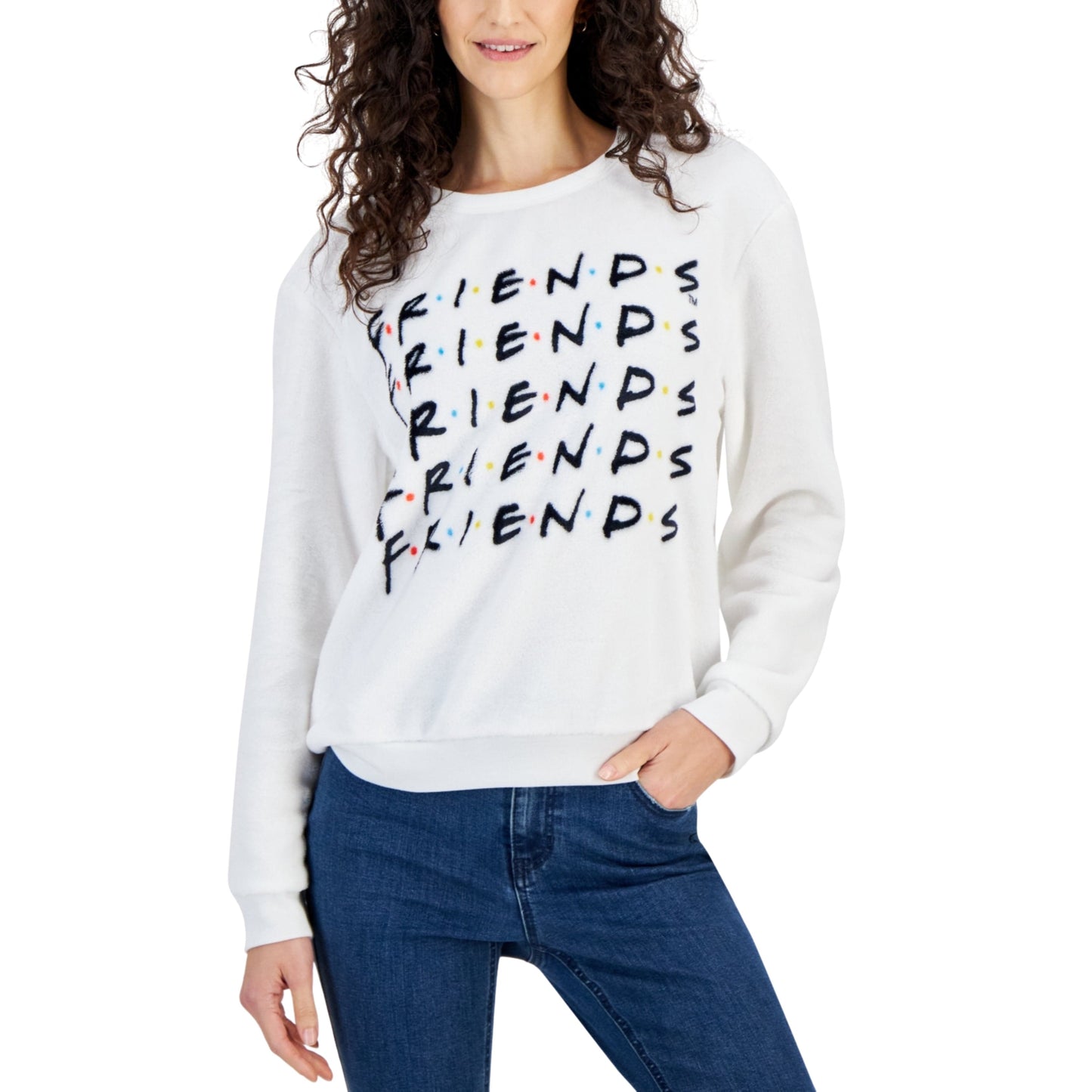 LOVE TRIBE Womens Tops LOVE TRIBE - Friends Graphic Long-Sleeve Cozy Pullover