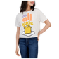 LOVE TRIBE Womens Tops XL / White LOVE TRIBE - Gudetama Graphic Relaxed-Fit Cropped T-Shirt