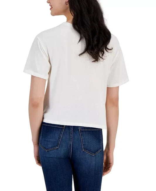 LOVE TRIBE Womens Tops XL / White LOVE TRIBE - Gudetama Graphic Relaxed-Fit Cropped T-Shirt