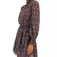 LUCY PARIS Womens Dress LUCY PARIS - Mock Neck Floral-Print Dress