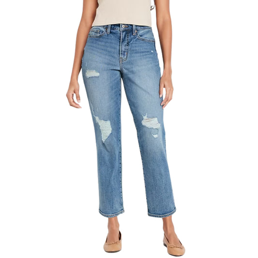 OLD NAVY - Curvy High-Waisted OG Straight Ankle Jeans