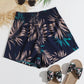 SHEIN - Print Shirred Waist Shorts
