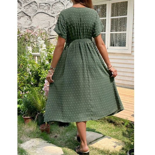 SHEIN - Maternity Short Sleeve Maxi Dress