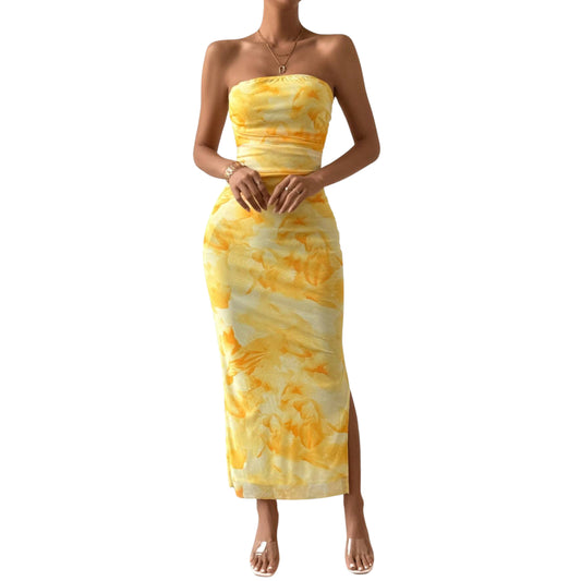 SHEIN -  Off Shoulder Tie Dye Maxi Dress