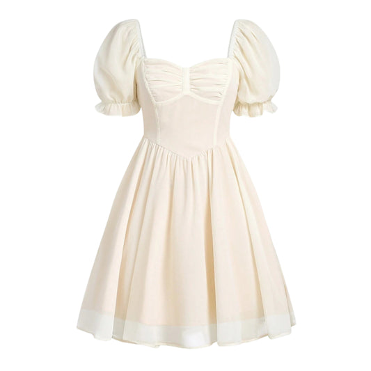 SHEIN - KIDS - Puff Sleeve Embellished Dress