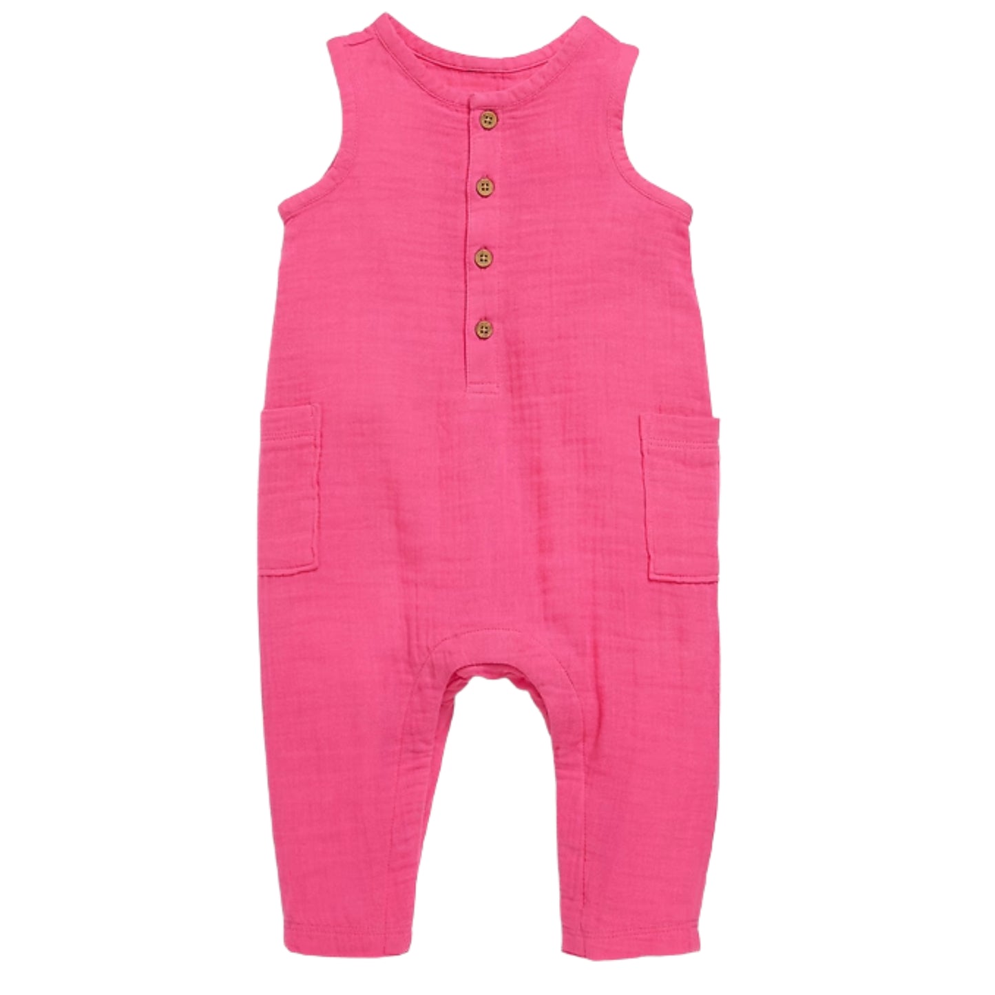 OLD NAVY - Double-Weave Sleeveless Henley One-Piece Overall