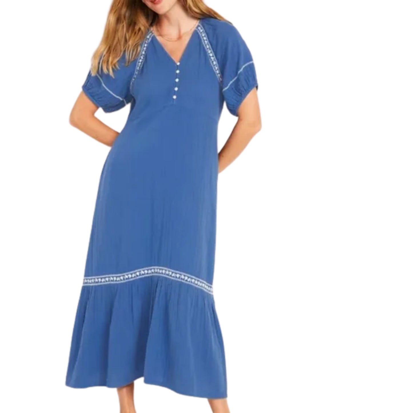 OLD NAVY - Crinkle-Crepe Maxi Swing Dress