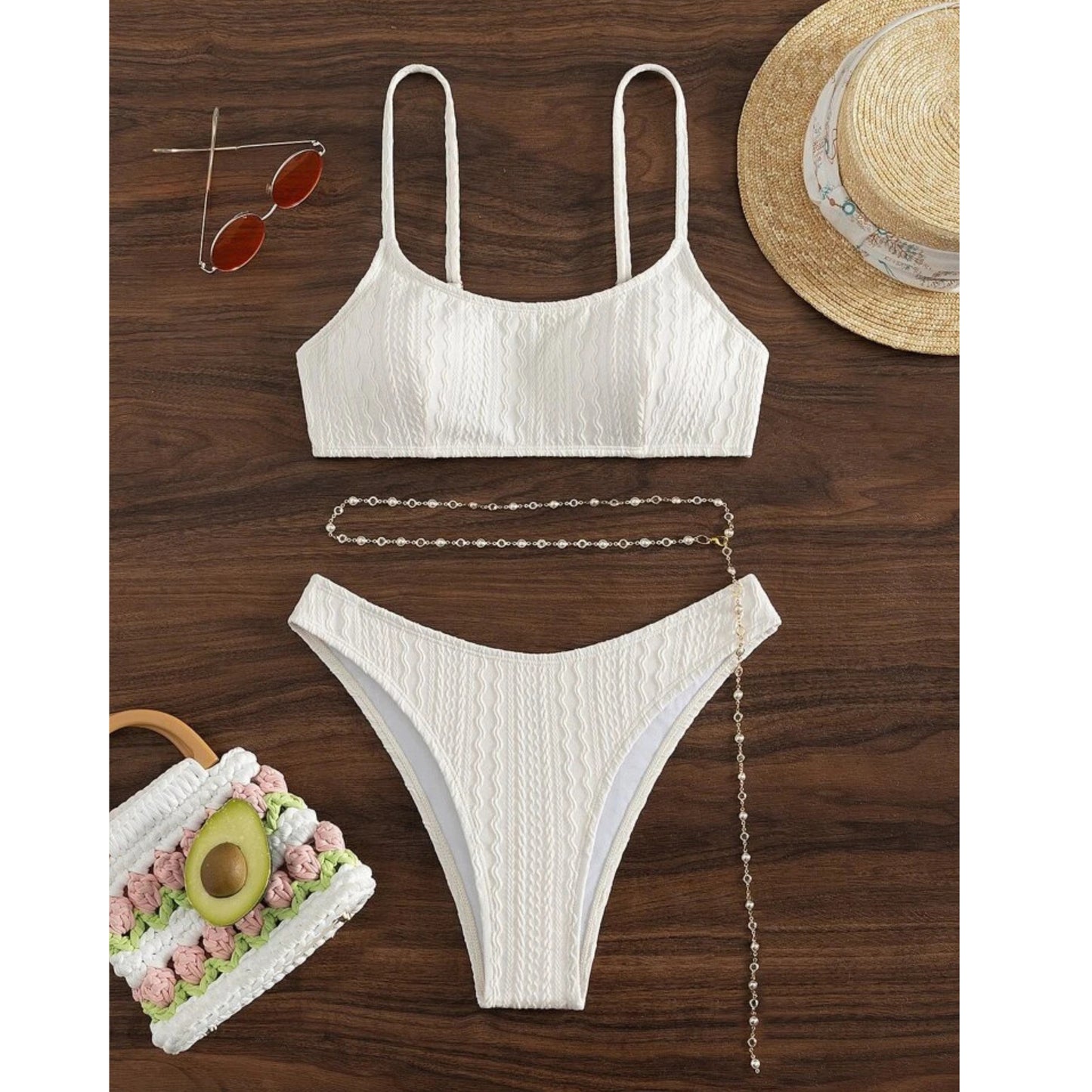 SHEIN - Swim Summer Beach Solid Bikini Set