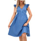 SHEIN -  V Neck Backless Loose Maternity Dress