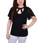 NY COLLECTION - Short Flutter Sleeve Top