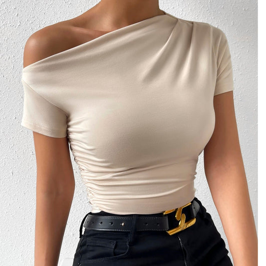 SHEIN - Solid Stand Collar Pleated Vest