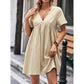 SHEIN -  LUNE Solid Plunging Neck Smock Dress