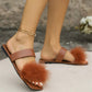 SHEIN - Flat Easy-Wear Sandal with Striped Strap, Leather Slipper
