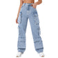 SHEIN - Flap Pockets Cargo Jeans