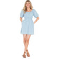 OLD NAVY - Puff-Sleeve Tie-Back Chambray Swing Dress