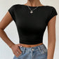 SHEIN -  Sleeveless Crew Neck Bodycon Top with Keyhole Back