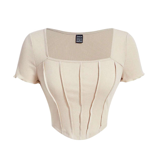SHEIN - Square Neck T-Shirt
