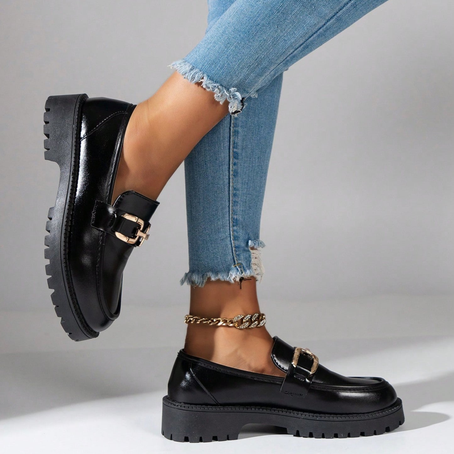 SHEIN - Flat Leather shoes