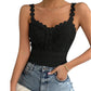 SHEIN -  LUNE Solid Perforated Embroidered Slim Fit Blouse