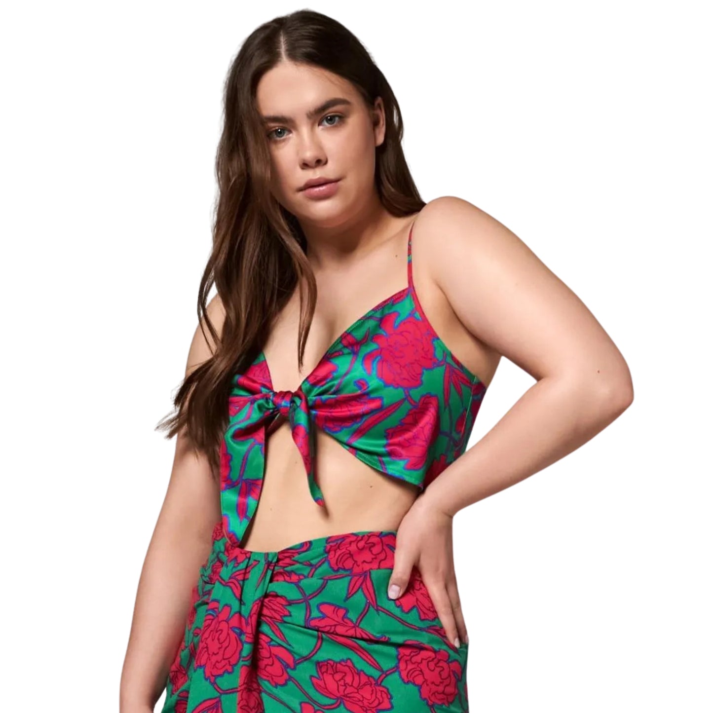 SINSAY - Crop Top Kwiaty
